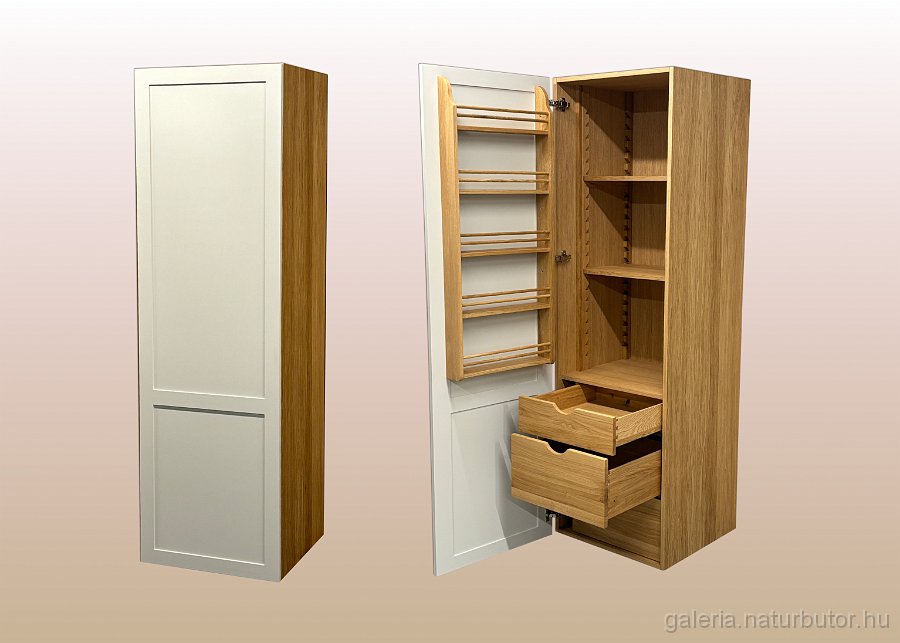 konyhai_allo_elem_festett_ajto_foikos_polcos_fuszertartoval_w803.jpg - Konyhai �ll� elem, festett ajt�val, fi�kos, polcos, f�szertart�val (W803)